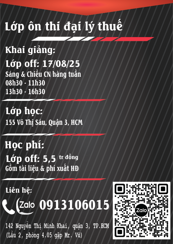 Lớp ôn thi đại lý thuế