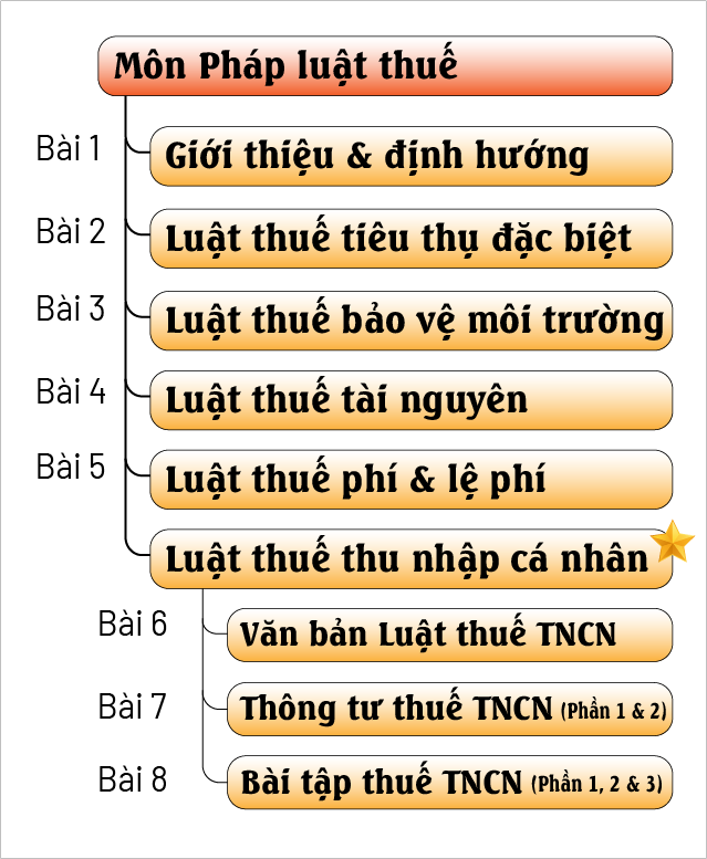 Danh sách bài học đại lý thuế 1